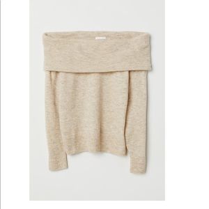 NWOT H&M Off the Shoulder Sweater